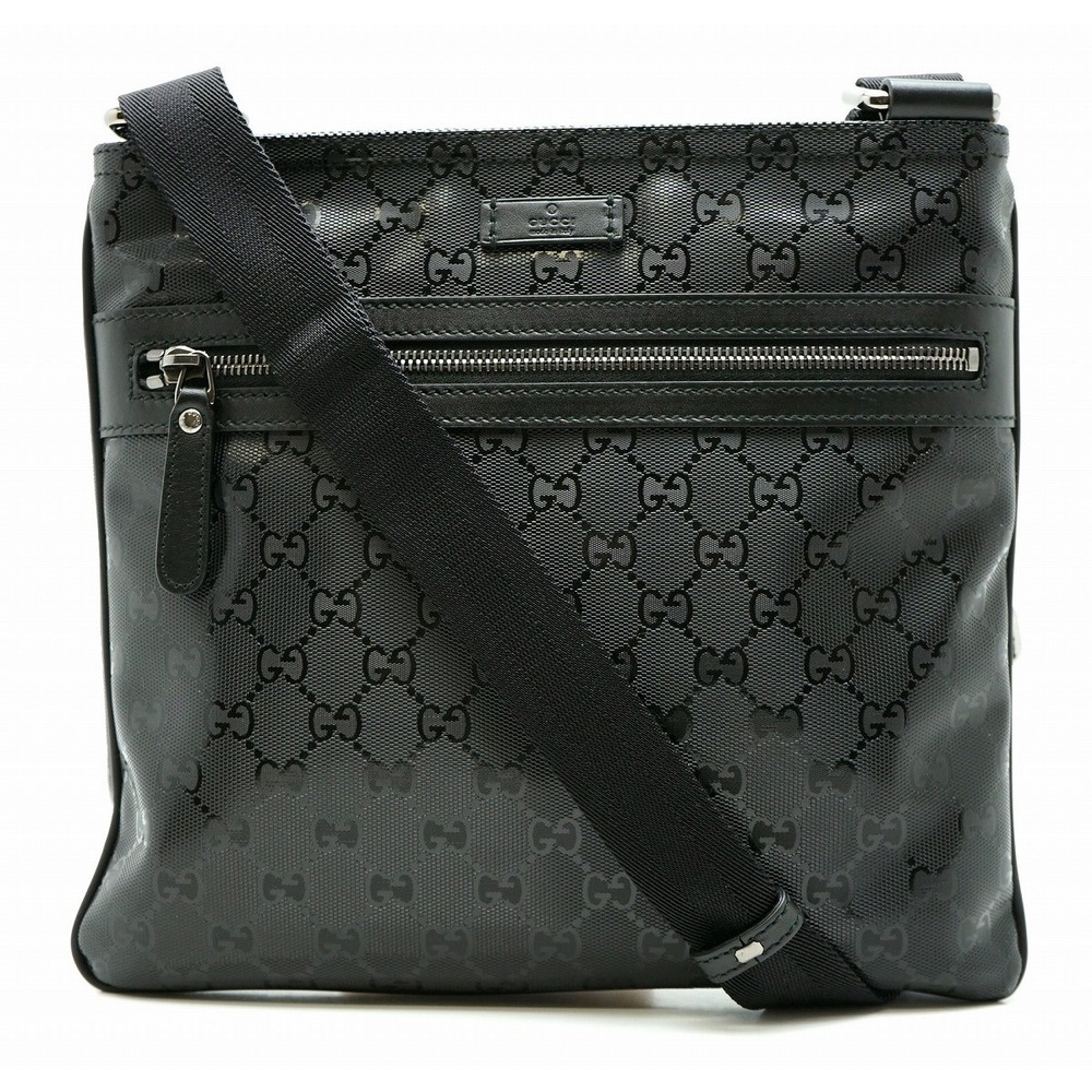Gucci Implement Leather Flat Black Crossbody Gg B… - image 2